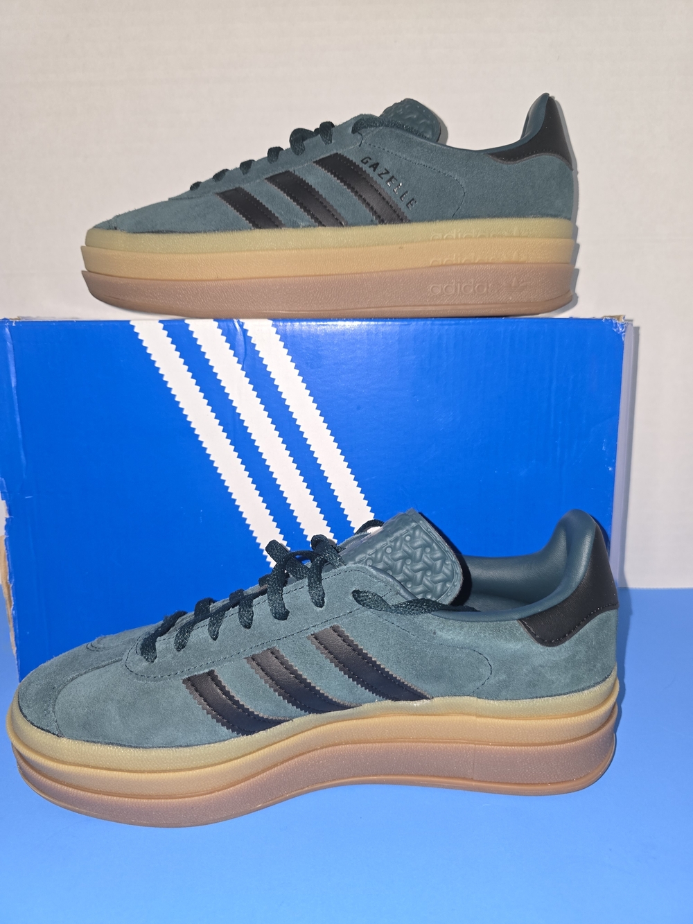 Adidas Gazelle Bold Platform Sneakers 7.5 💚🔥 Beautiful Color In Person